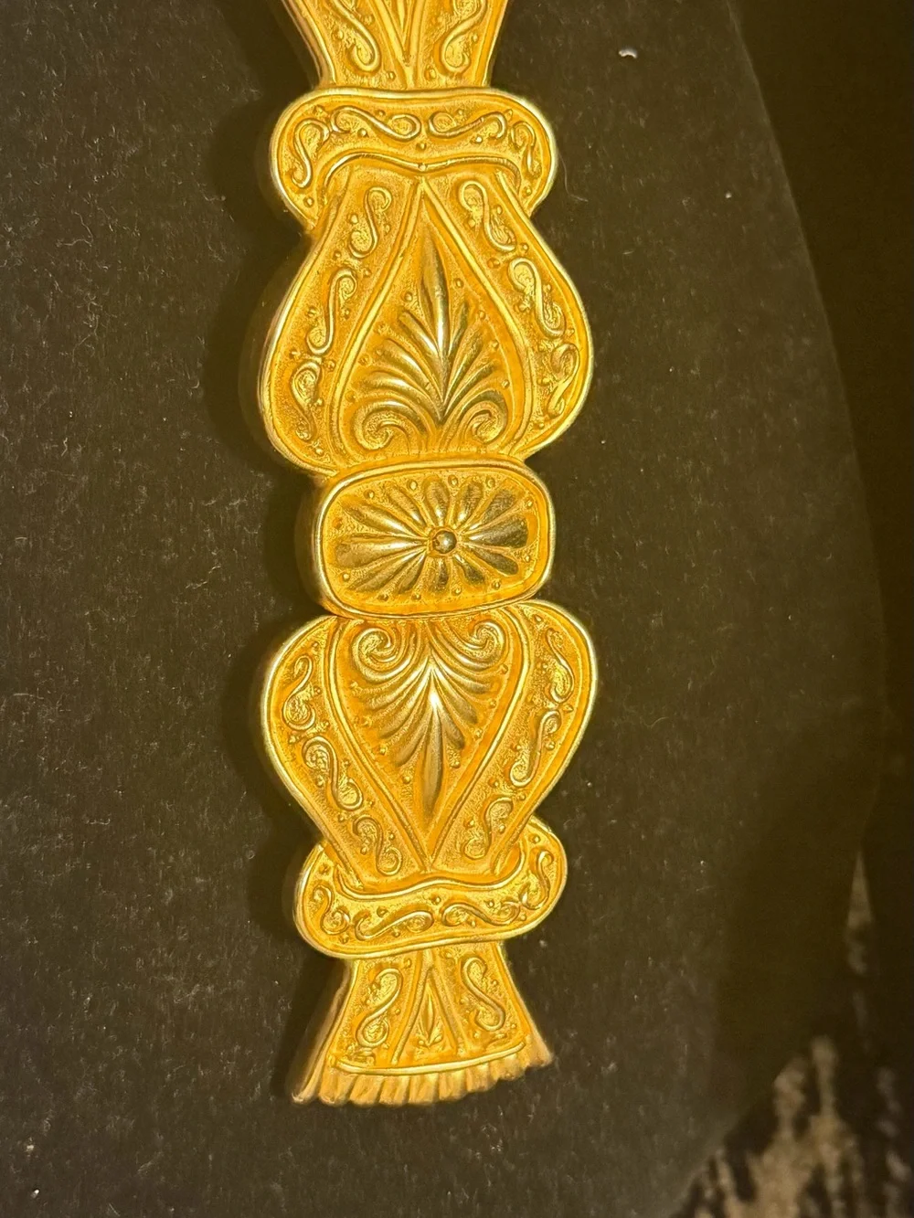 Vintage Doreen Ryan DR ©94 Gold Tone Ornate Statement Belt Buckle 1994 Rare